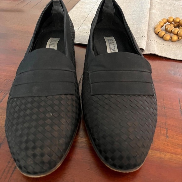 Bally Woven Satin Ribbon Formal Tuxedo Slippers | Italy | Size 12 M - Picture 1 of 4